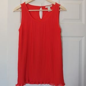 White House Black Market Orange/Red Tank Sm.